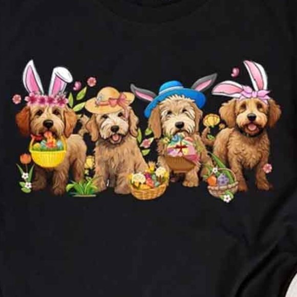 Easter Goldendoodle Bunnies T-Shirt, Happy Easter Day Gift Shirt For Dog Lovers - Picture 2 of 4